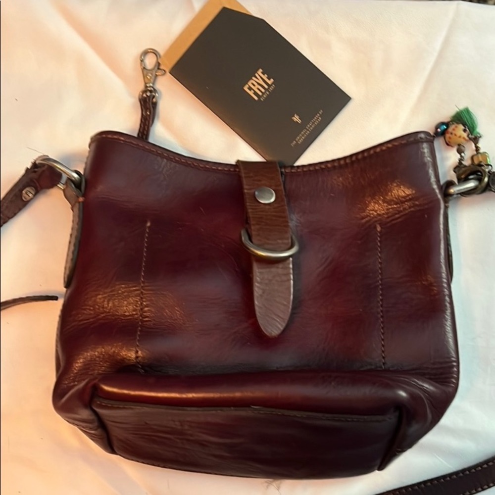 Frye Burgundy Crossbody Bag euc